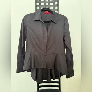 Carolina Herrera Black Blouse with Red Label
